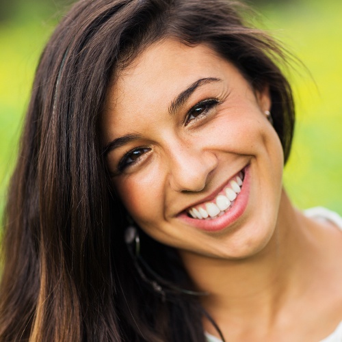 Young woman with bright smile