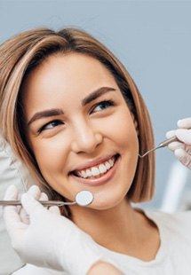 : a patient undergoing a dental checkup near Fort Mill