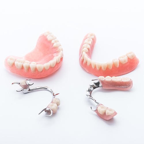 Four types of dentures