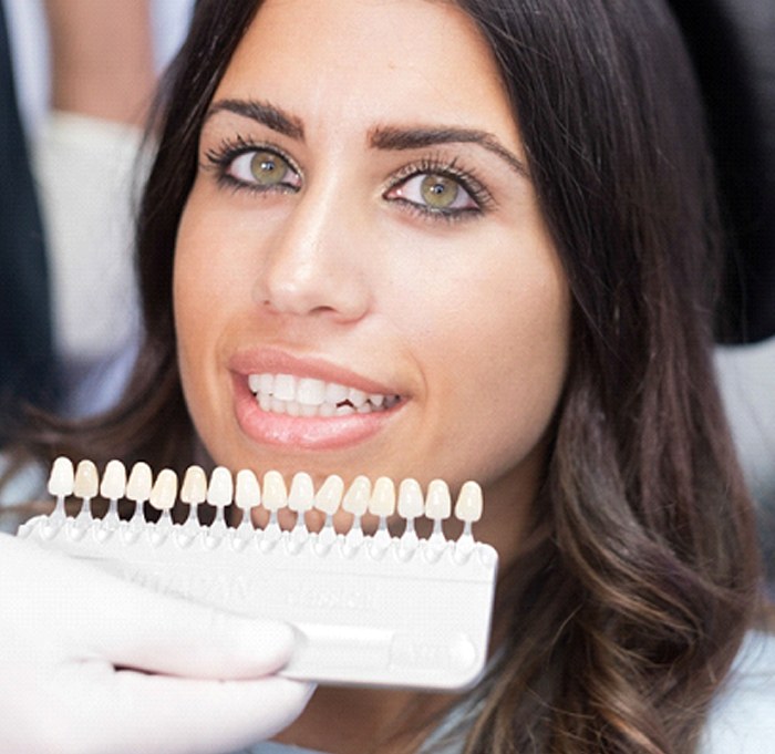 woman getting veneers in Indian Land